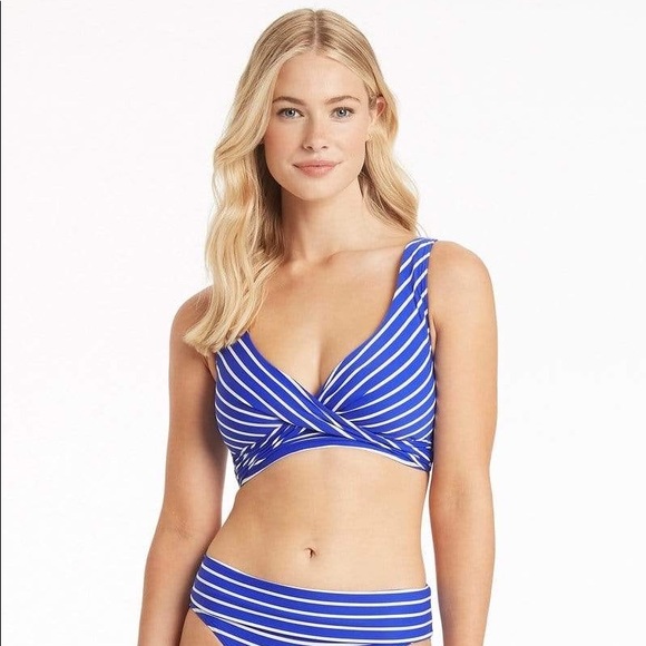 Sea Level Chamarel Cross Front Multifit Bikini Top Nwot $85 - Picture 1 of 5